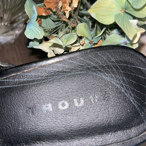 Trouve Strappy, Open Toed, BoHo Side Buckle Black / Brown Wedges - Picture 4 of 10